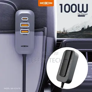 Moxom MX-VC24 100W 4 Ports Car Charger (100W) (2 USB Ports