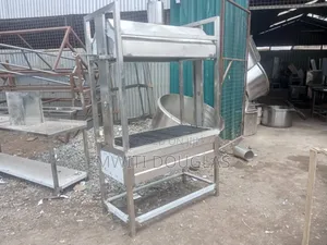 Unique Stainless Grill With a Hood