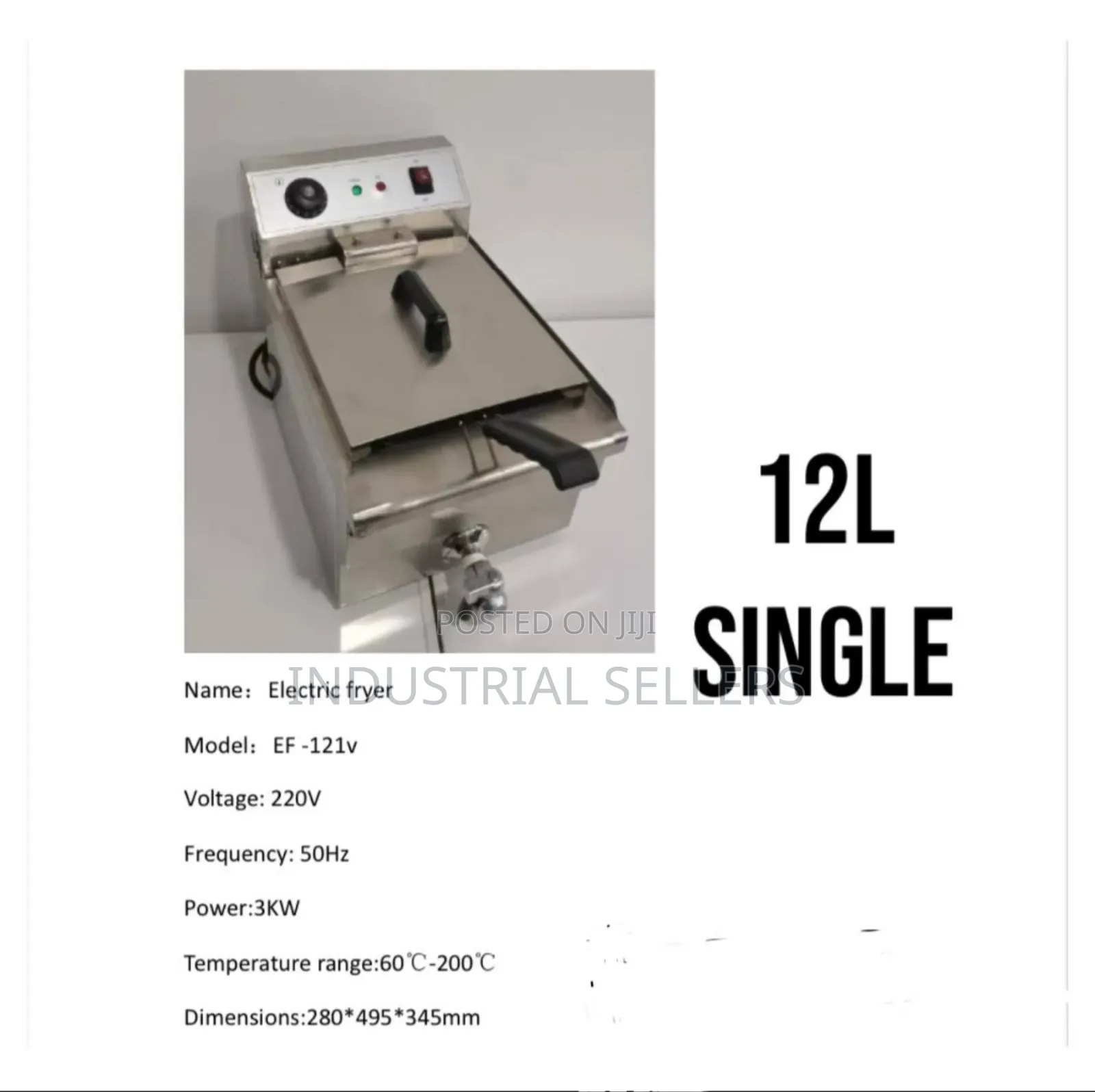 12l Single Deep Fryer Restocked