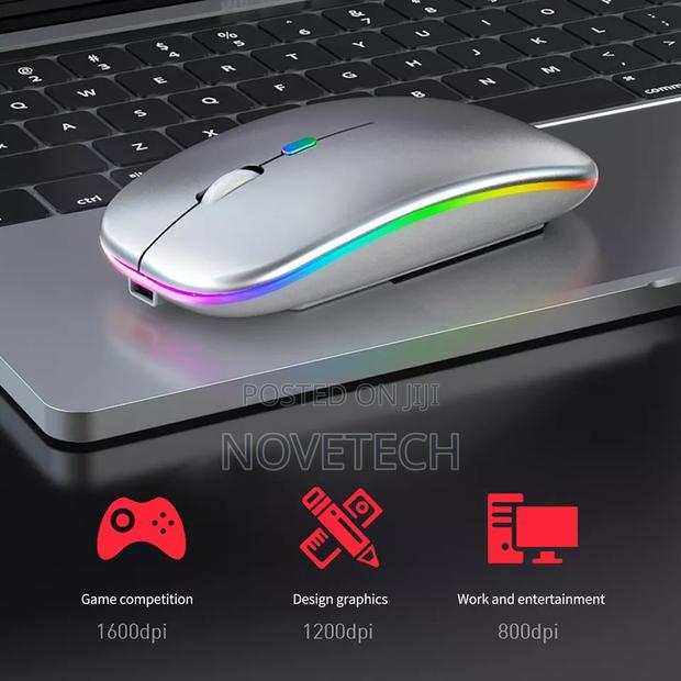 Wireless Rechargeable Mouse Cordless Mice for PC Laptop - thumbnail 2