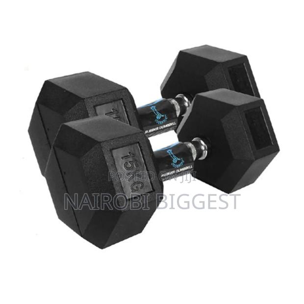 Hexagonal 15kgs Pair Dumbells - main view