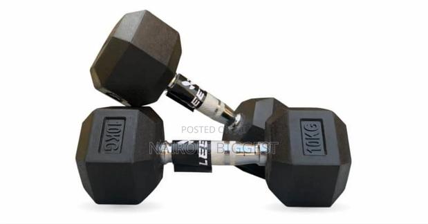10kgs Pair Hexagonal Dumbells - main view