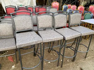 Restaurants and Bar High Chairs Coated Silver