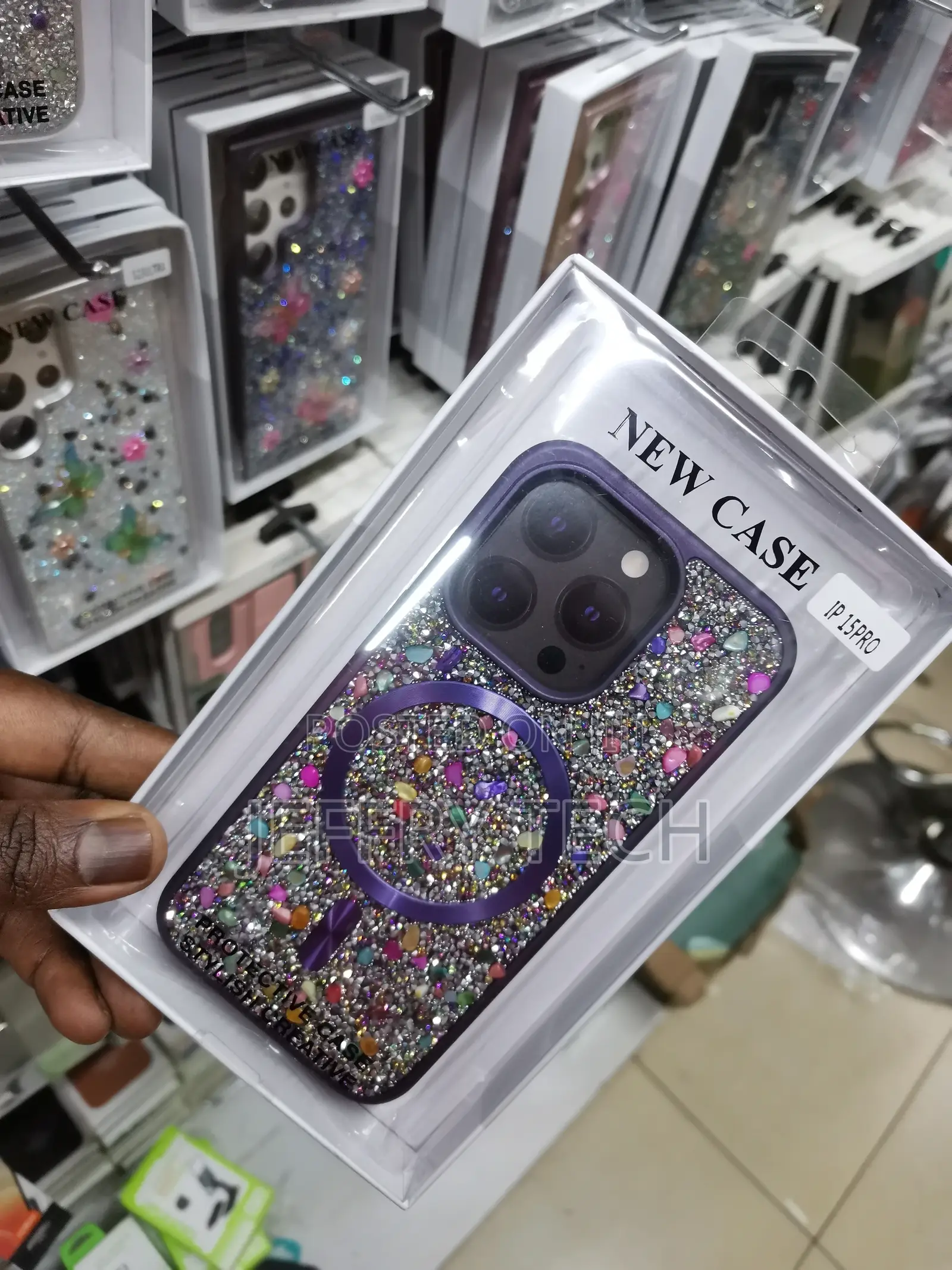 iPhone 15 Pro Glitter Case Compatible With Magsafe,Ful