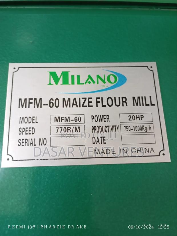 Maize Roller Mill Machine MFM-60 / MFC 40 1000kgs/Hr - thumbnail 6