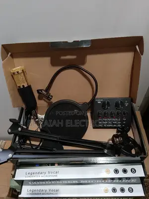 Professional Condenser Microphone With Live Sound Card