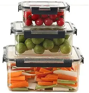 3pcs Acrylic Food Storage Containers Clear and Airtight