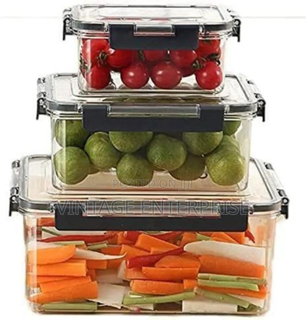 3pcs Acrylic Food Storage Containers Clear and Airtight