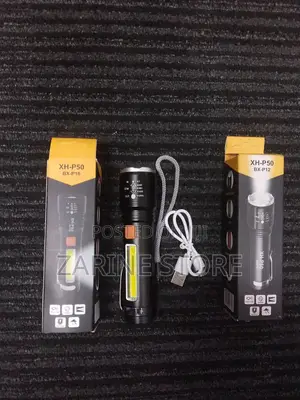 Metallic P50 Zooming Light Torch With Warning Light