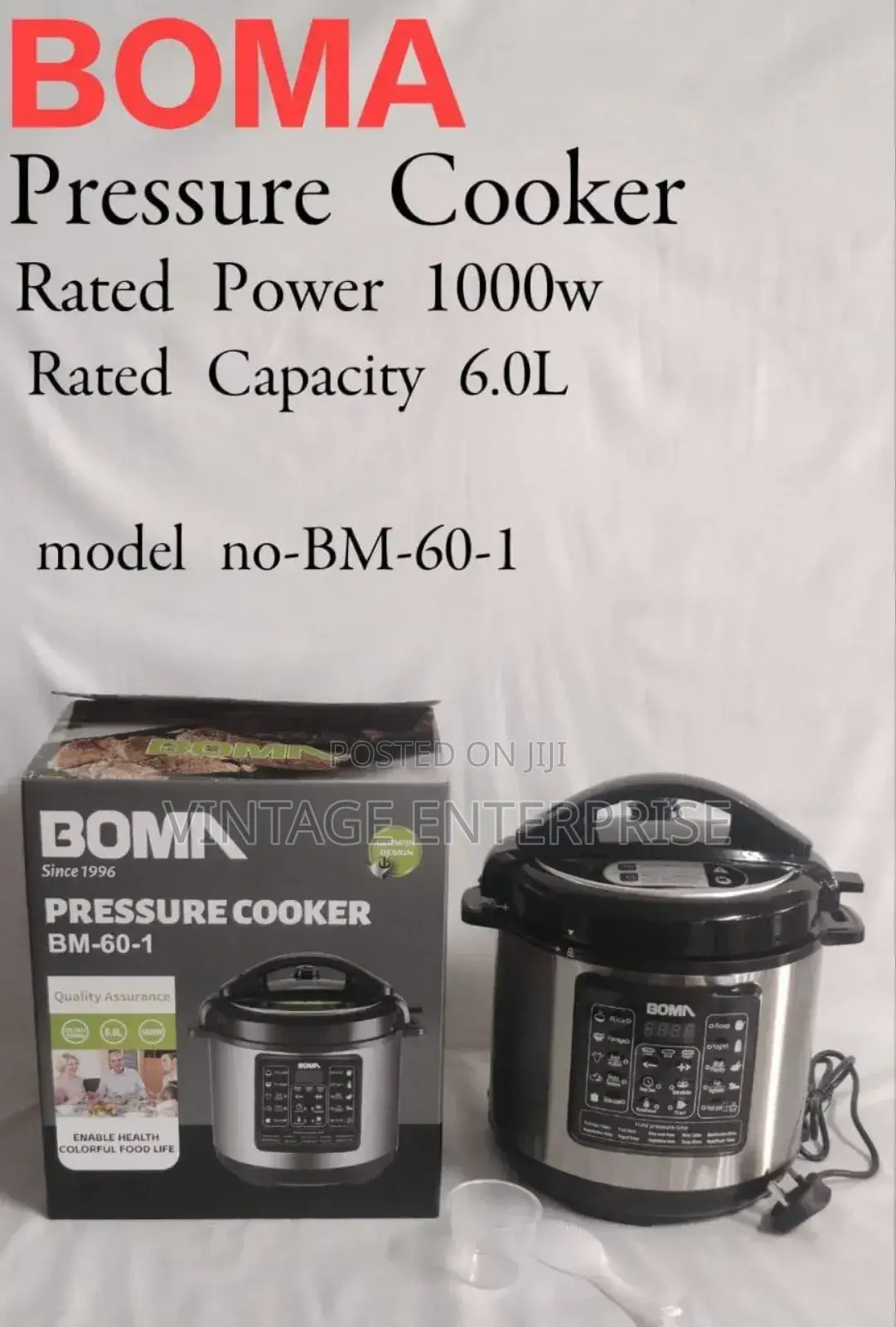 Boma Electric Pressure Cooker 6litres