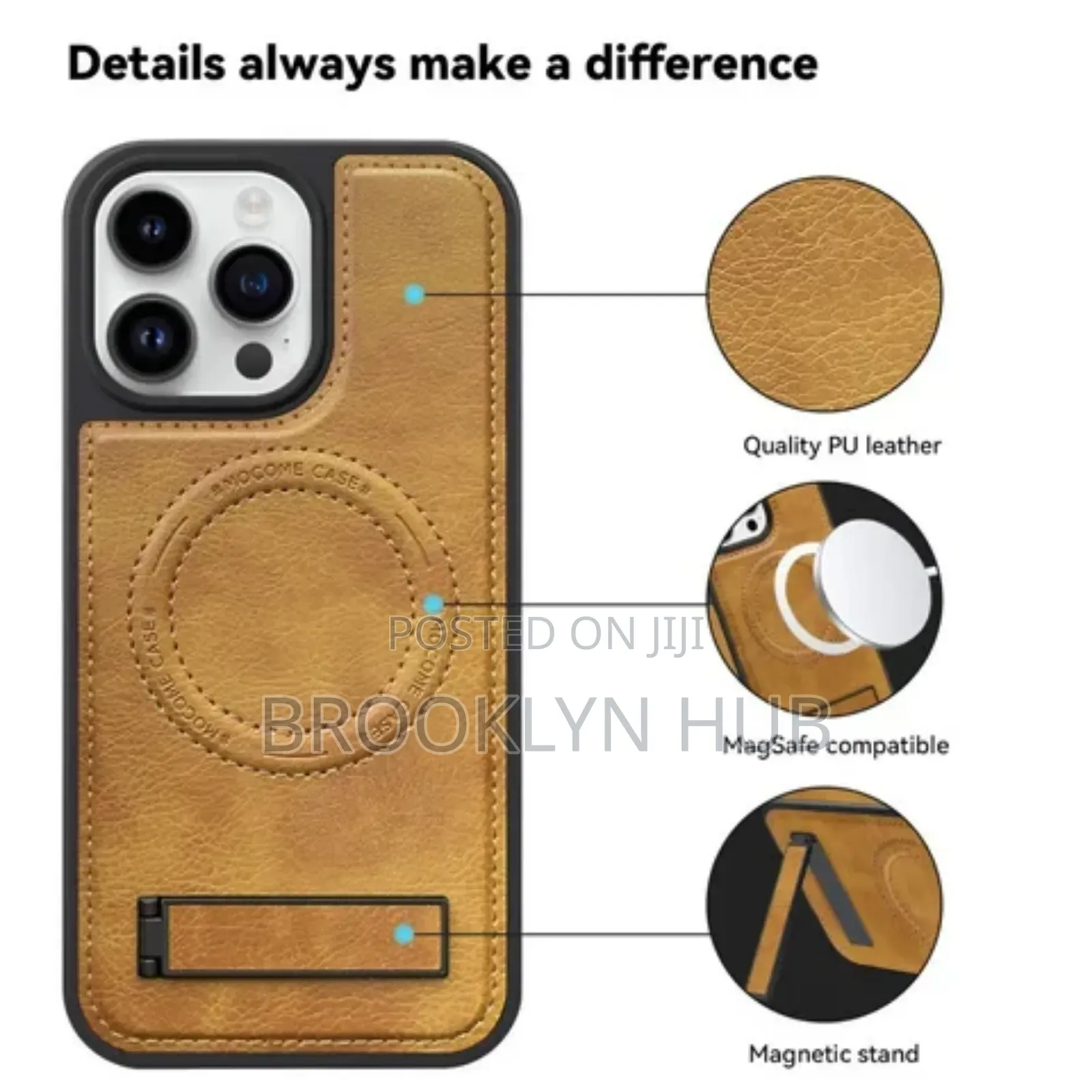 High Quality Pu Leather Phone Cover With a Stand