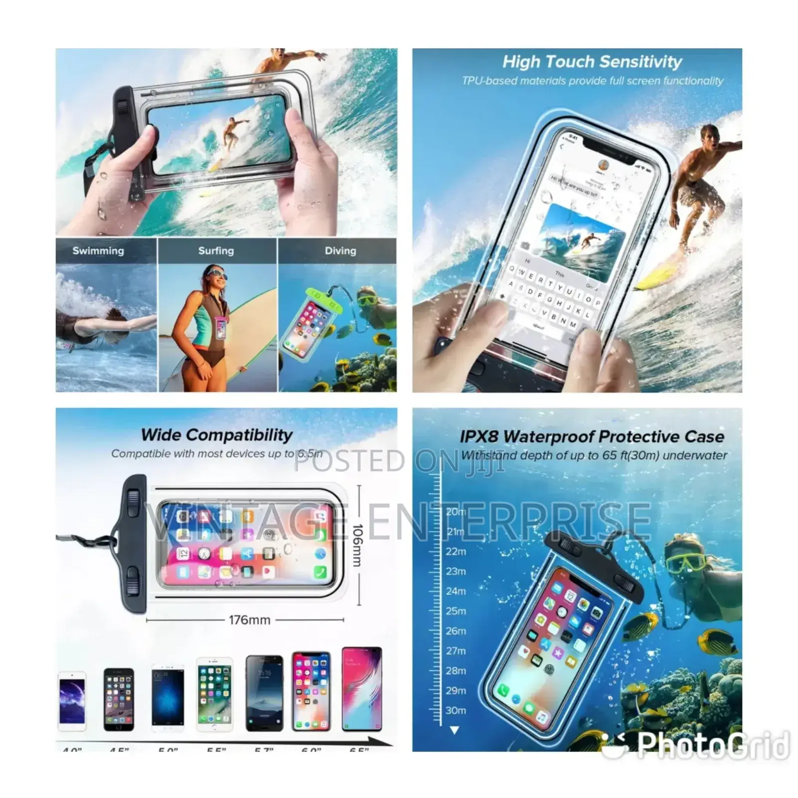 Waterproof Protective Phone Case ,Touch Screen Sensitive