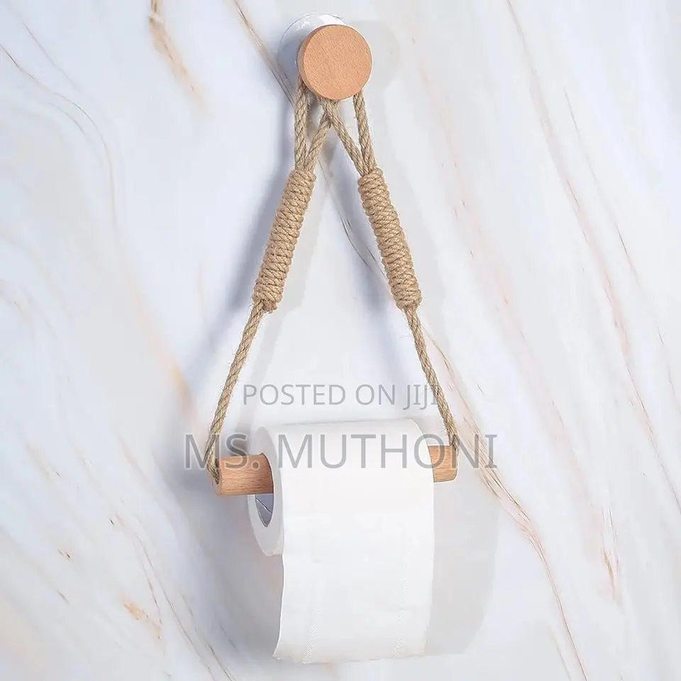 Hemp Rope With Bamboo Tissue Holder