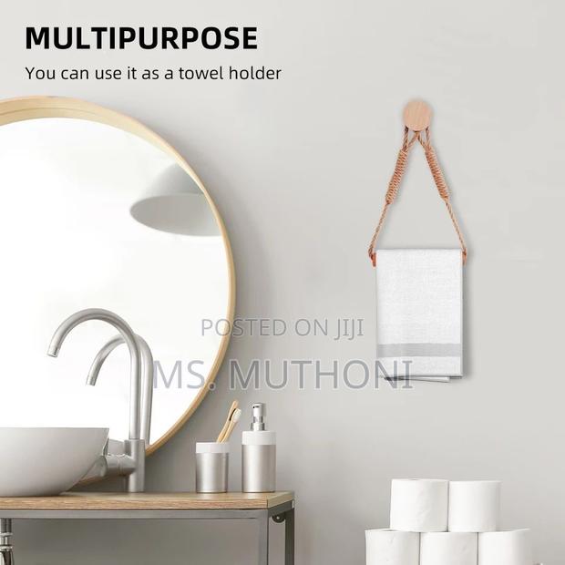 Hemp Rope With Bamboo Tissue Holder - thumbnail 4