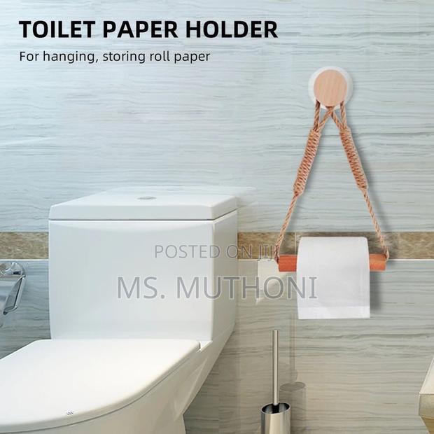 Hemp Rope With Bamboo Tissue Holder - main view