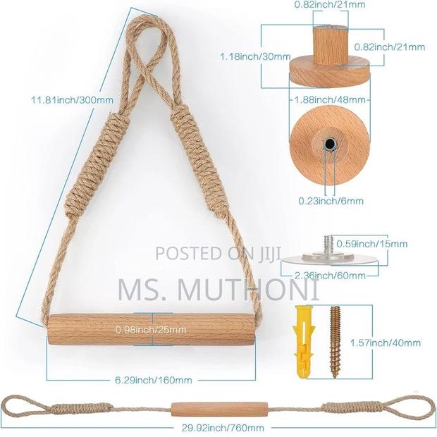 Hemp Rope With Bamboo Tissue Holder - thumbnail 6