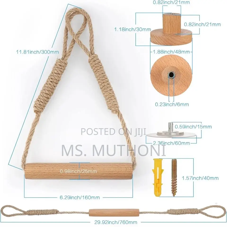 Hemp Rope With Bamboo Tissue Holder