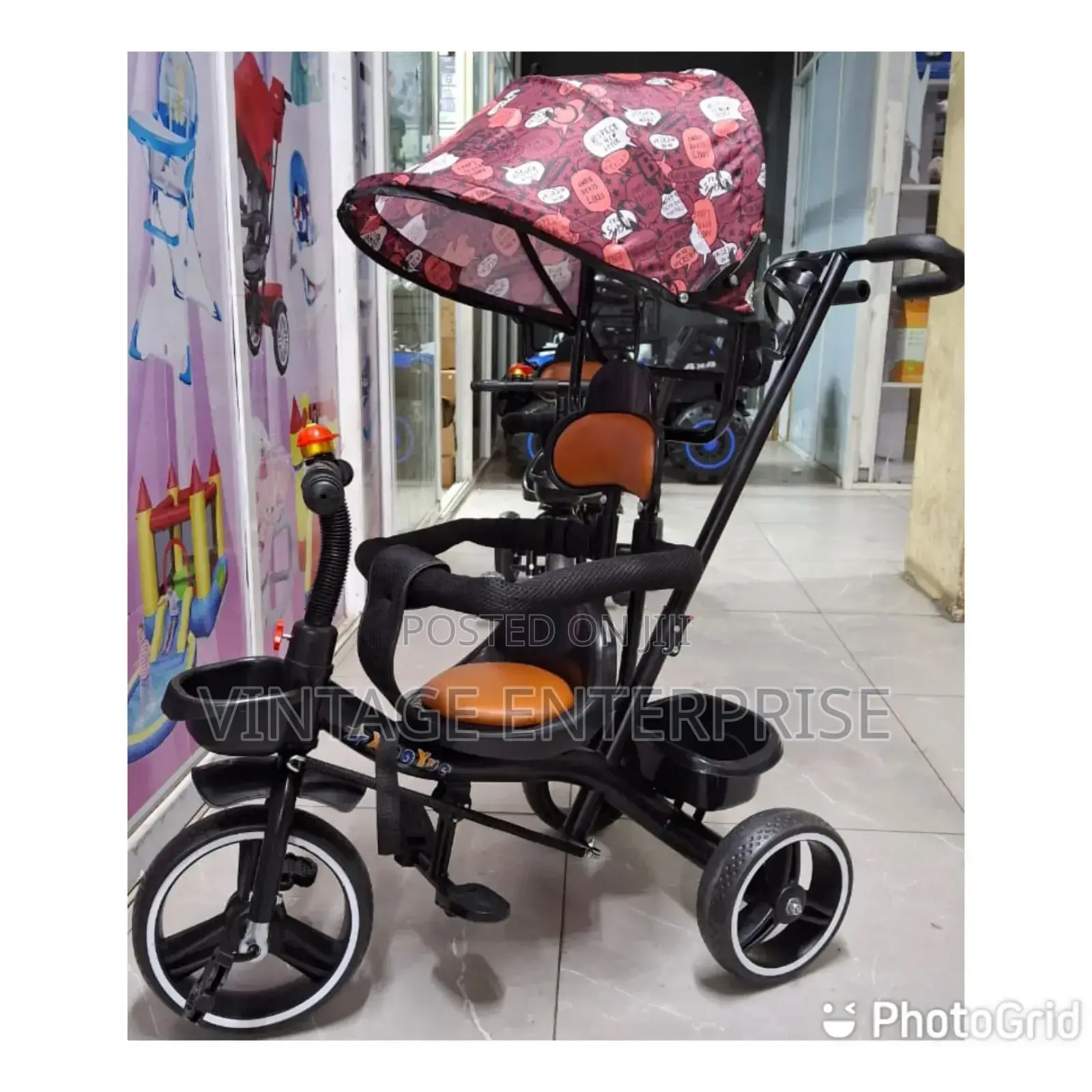 Baby Tricycle With Pusher