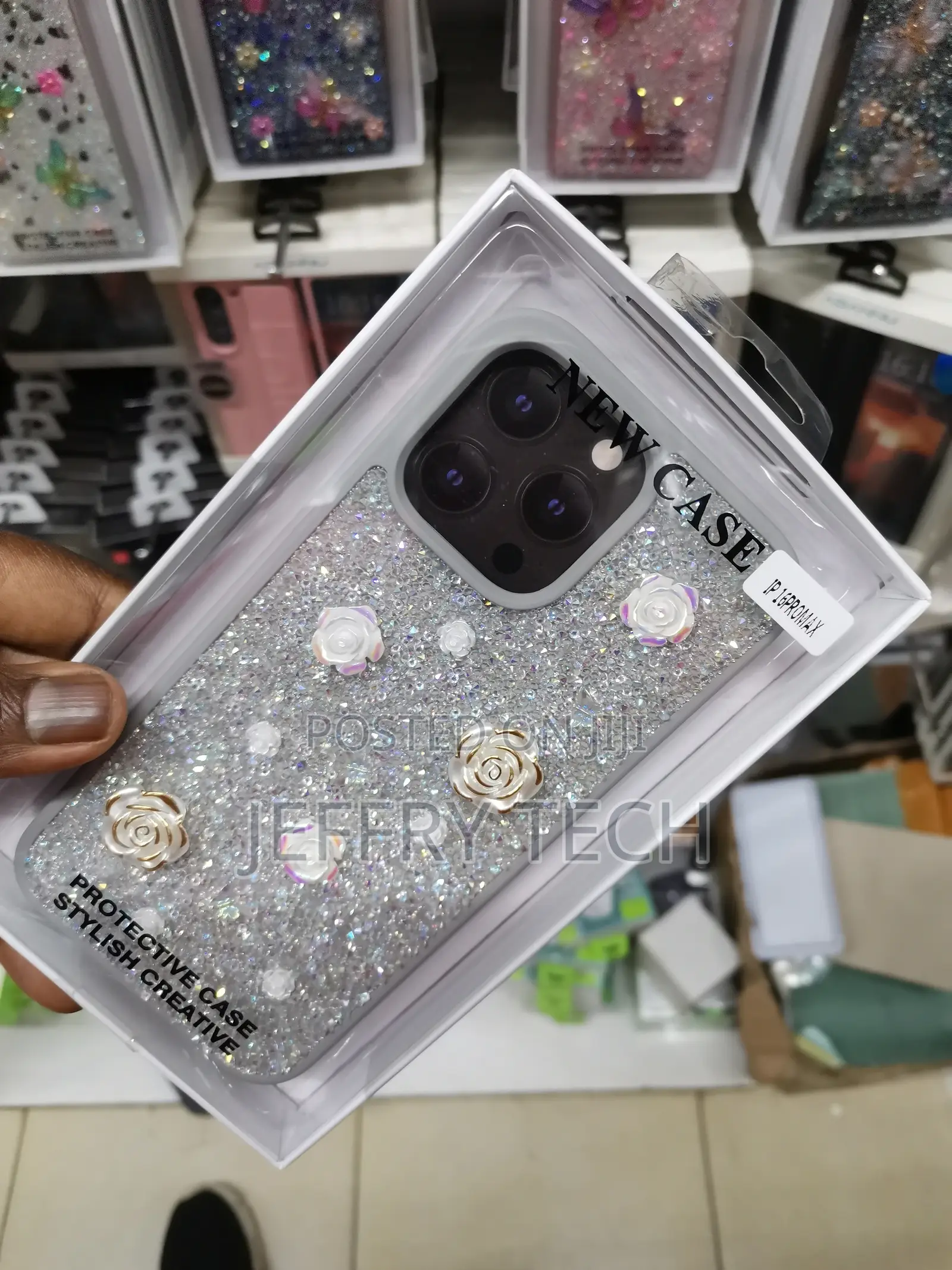 For iPhone 16 Pro Max Bling Glitter Sparkly Gel