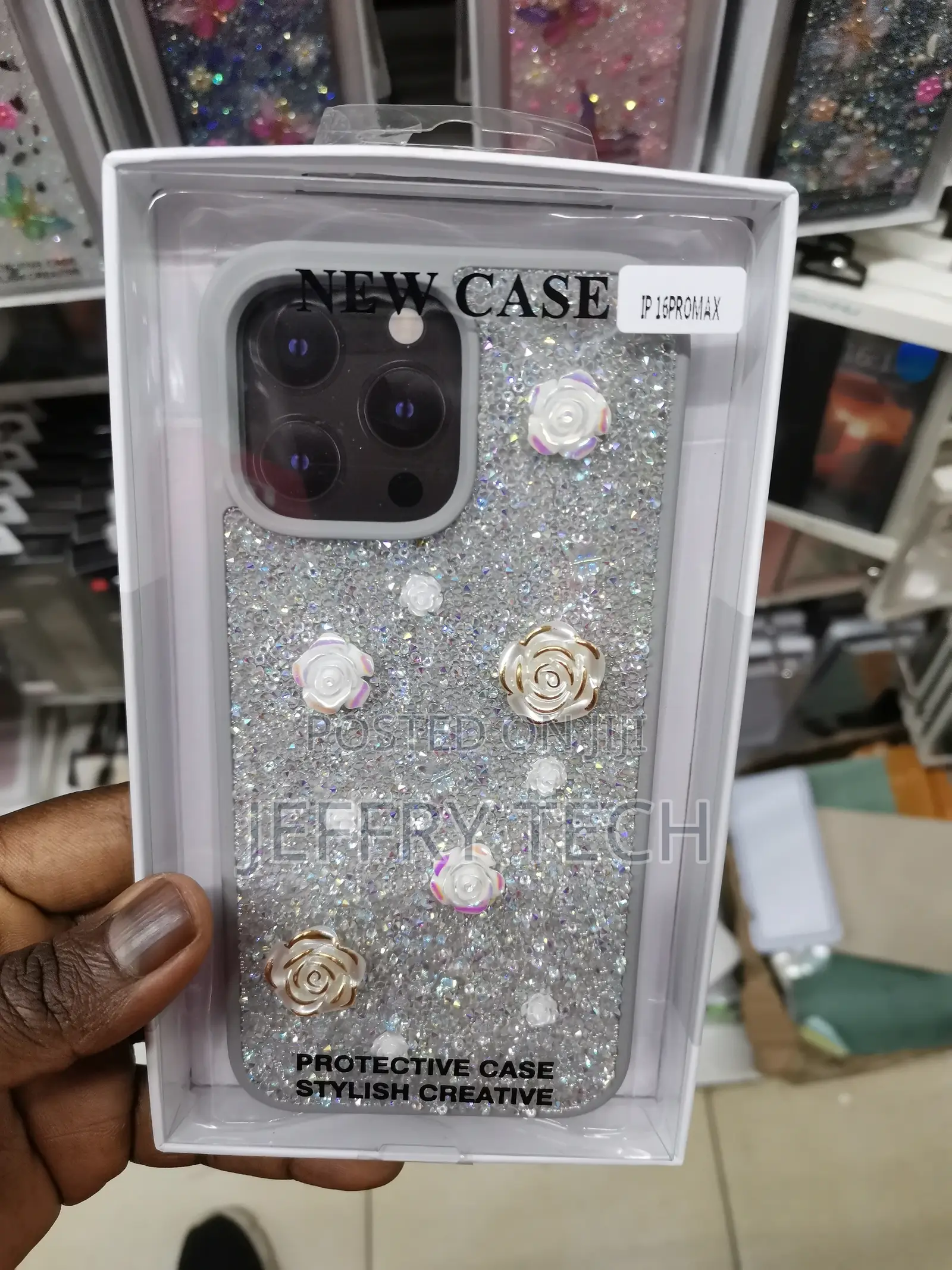 For iPhone 16 Pro Max Bling Glitter Sparkly Gel