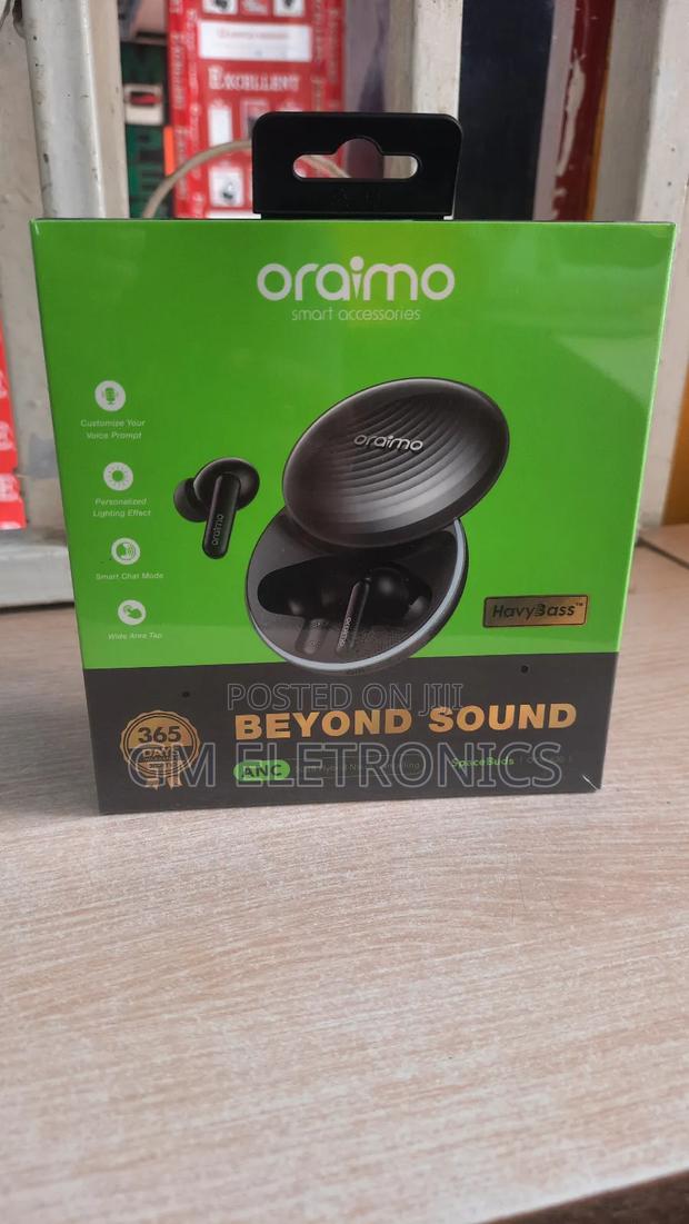 Oraimo Space Buds Hybrid ANC True Wireless Earbuds- Black. - main view