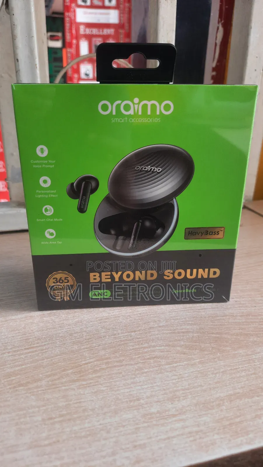 Oraimo Space Buds Hybrid ANC True Wireless Earbuds- Black.
