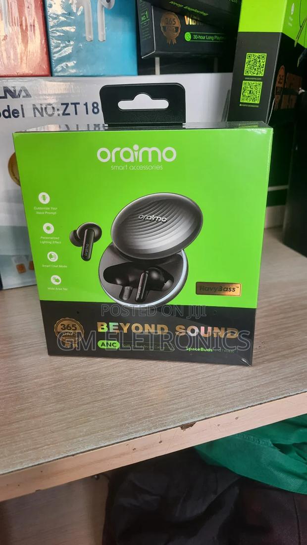 Oraimo Space Buds Hybrid ANC True Wireless Earbuds- Black. - thumbnail 2
