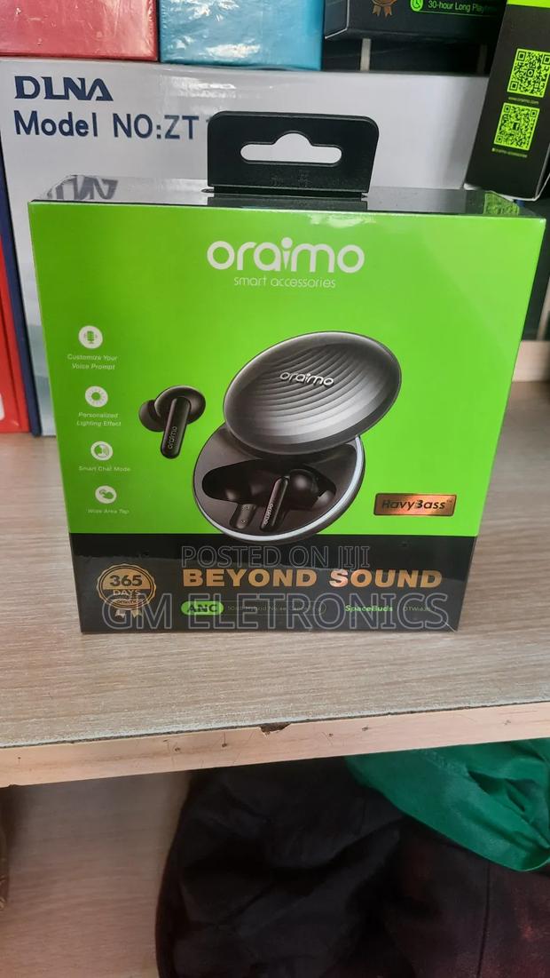 Oraimo Space Buds Hybrid ANC True Wireless Earbuds- Black. - thumbnail 3