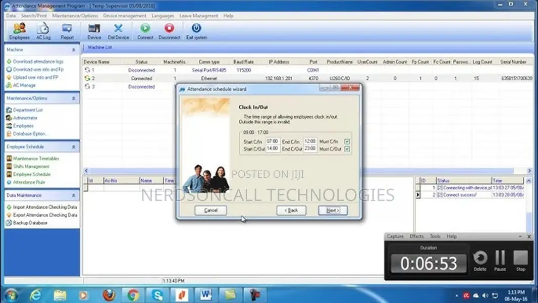 Access Control Biometric Time Attendance System and Software