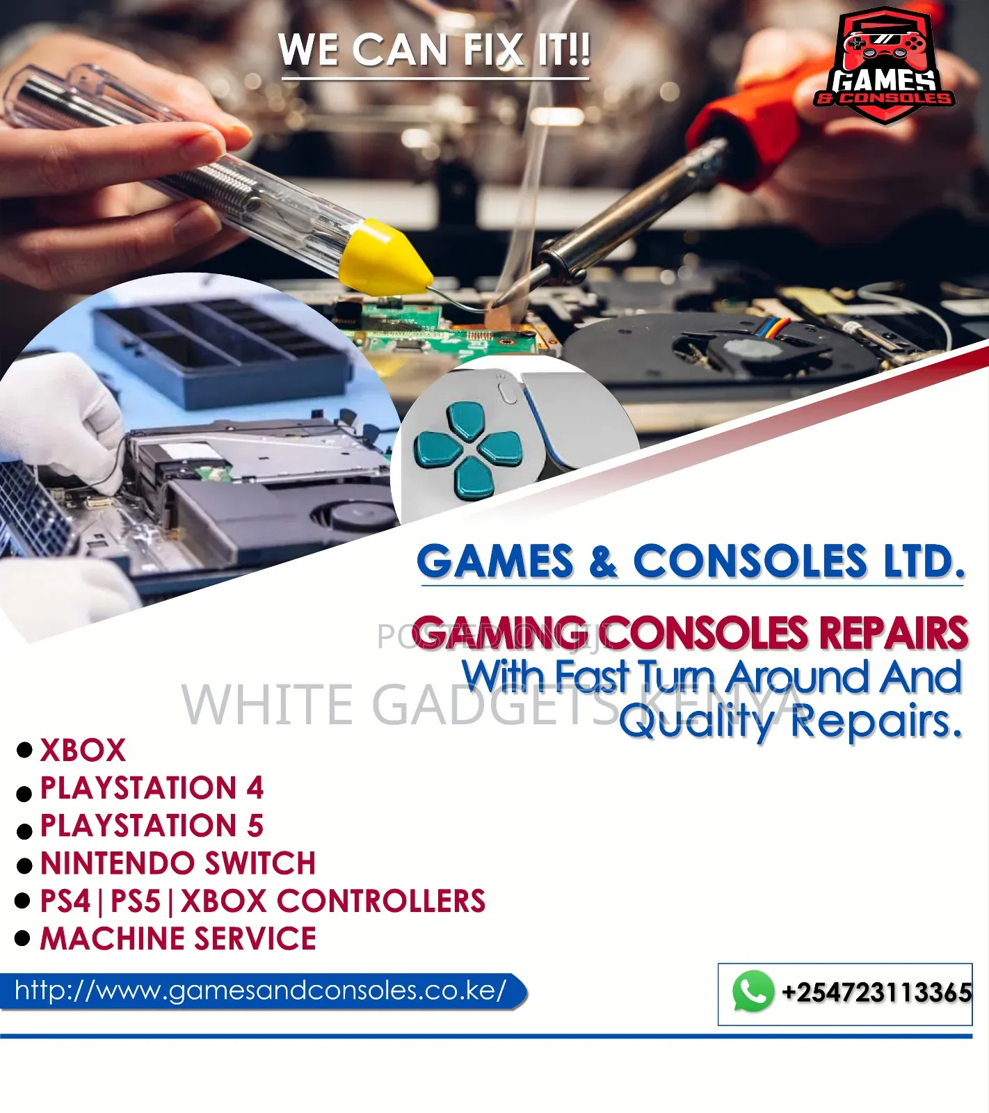 Repair Ps5 Ps4 Ps3 Ps2 Ps1 Xbox Nintendo