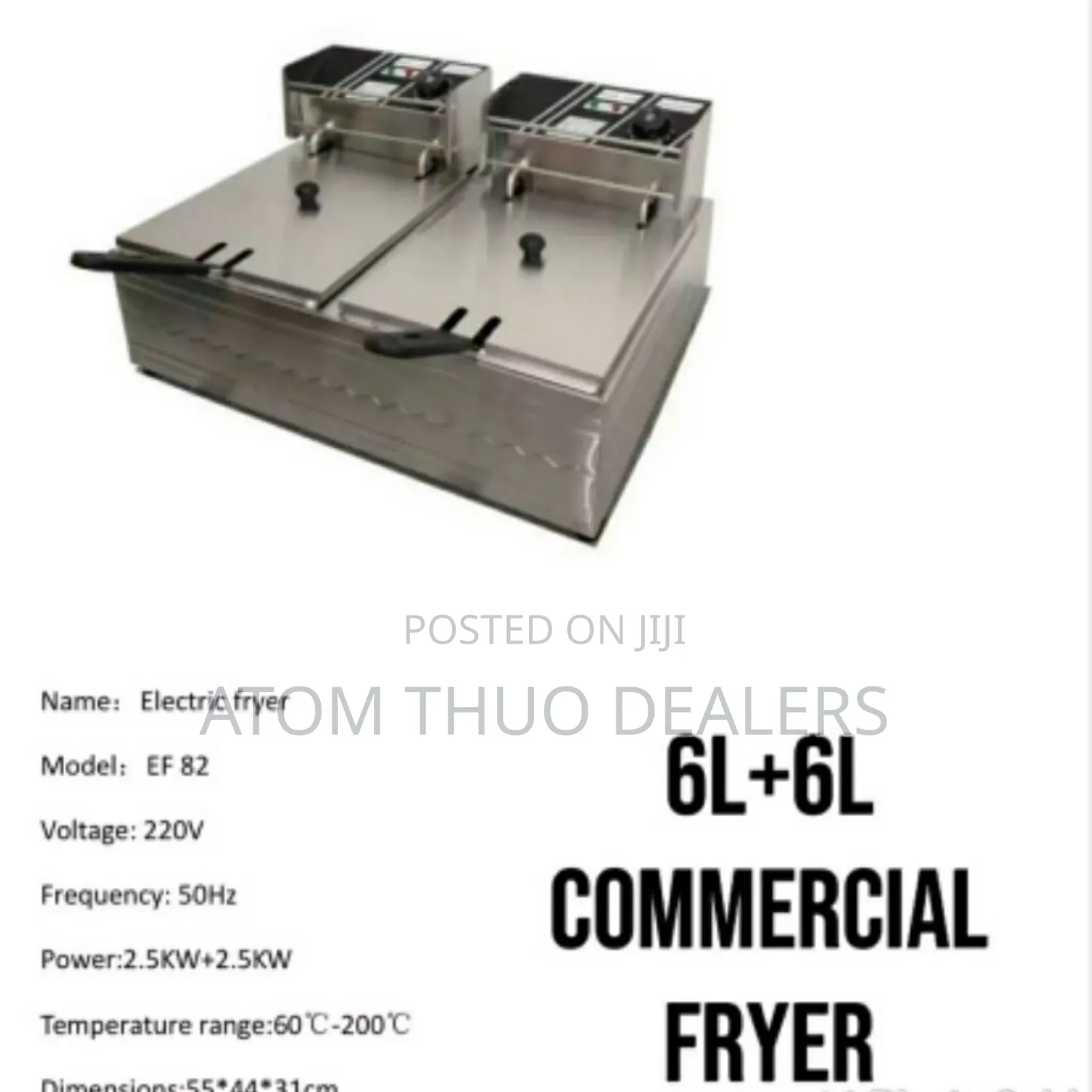 New Double Electric Deep Fyer 6L+6L EF82