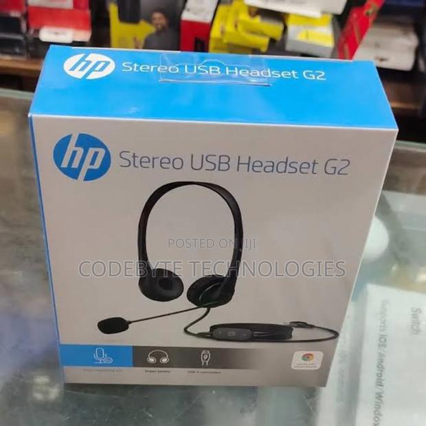 Hp Stereo Usb Headset Black"Hp Usb Headset - main view