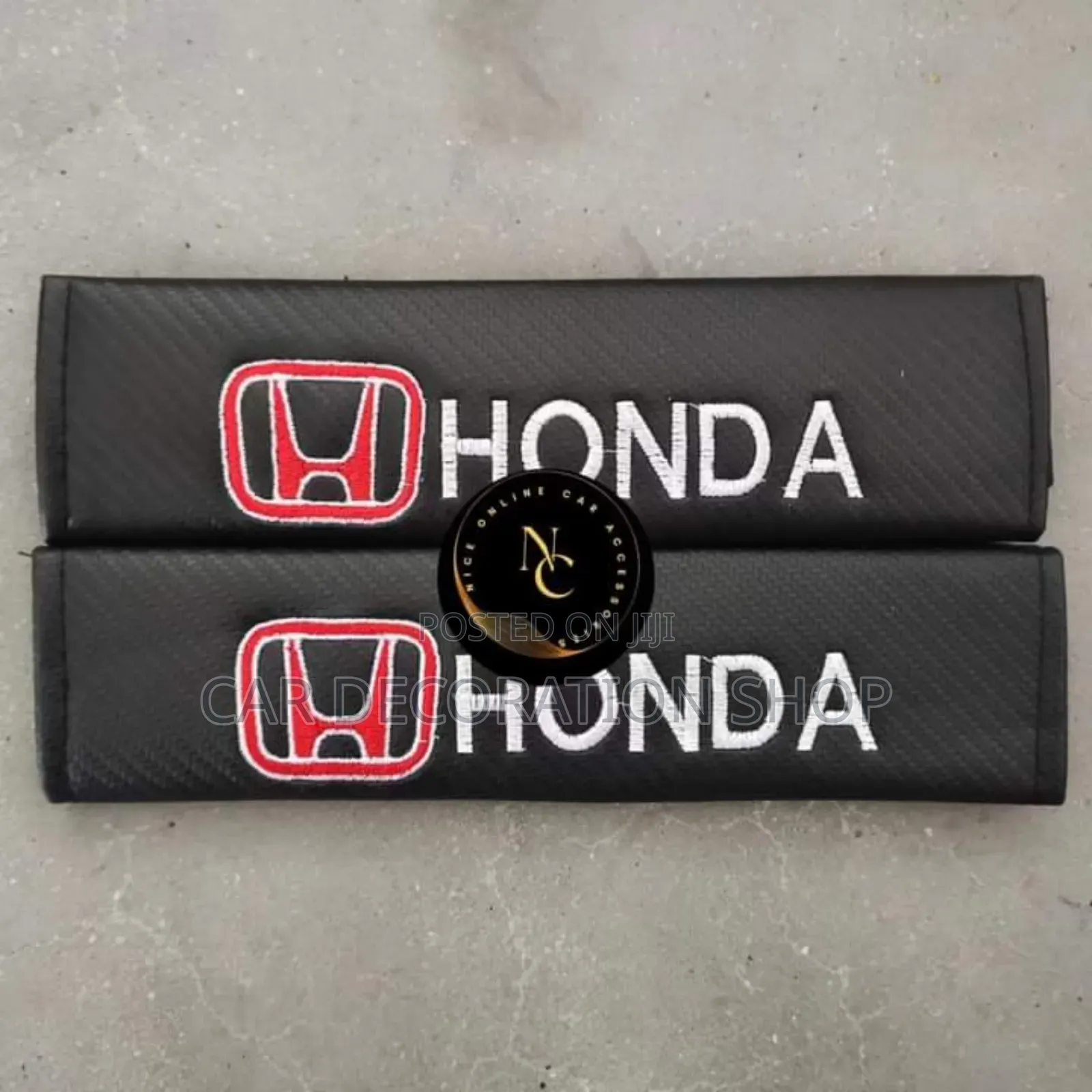 2pcs Honda Pu Leather Seat Belt Cover Plush Covers