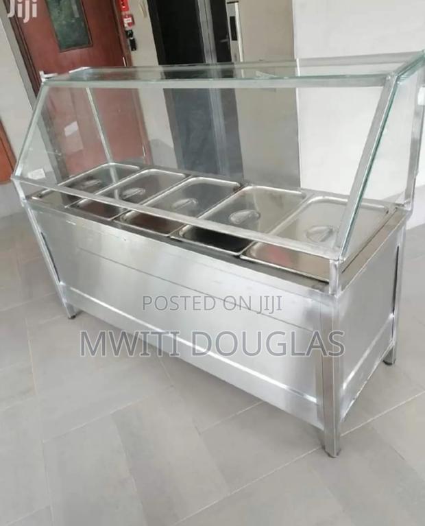 Bright Stainless Attractive Food Warmer Display