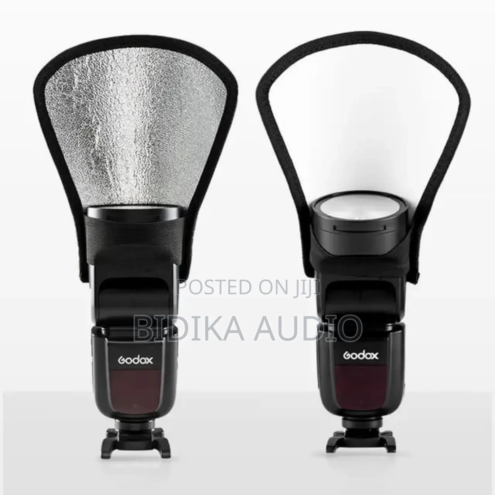 Dual Side Reflector For Speed Light Flashes - White - Silver