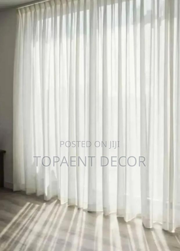 Pure White Window and Door Curtains - main view