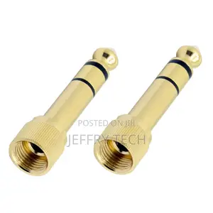 6.35mm Male to 3.5mm Female Audio Stereo Headset JACK Plug A