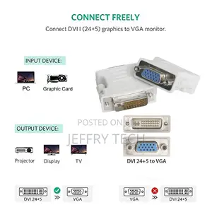 Dvi-I 24+5 Male to VGA Female Converter Adapter-