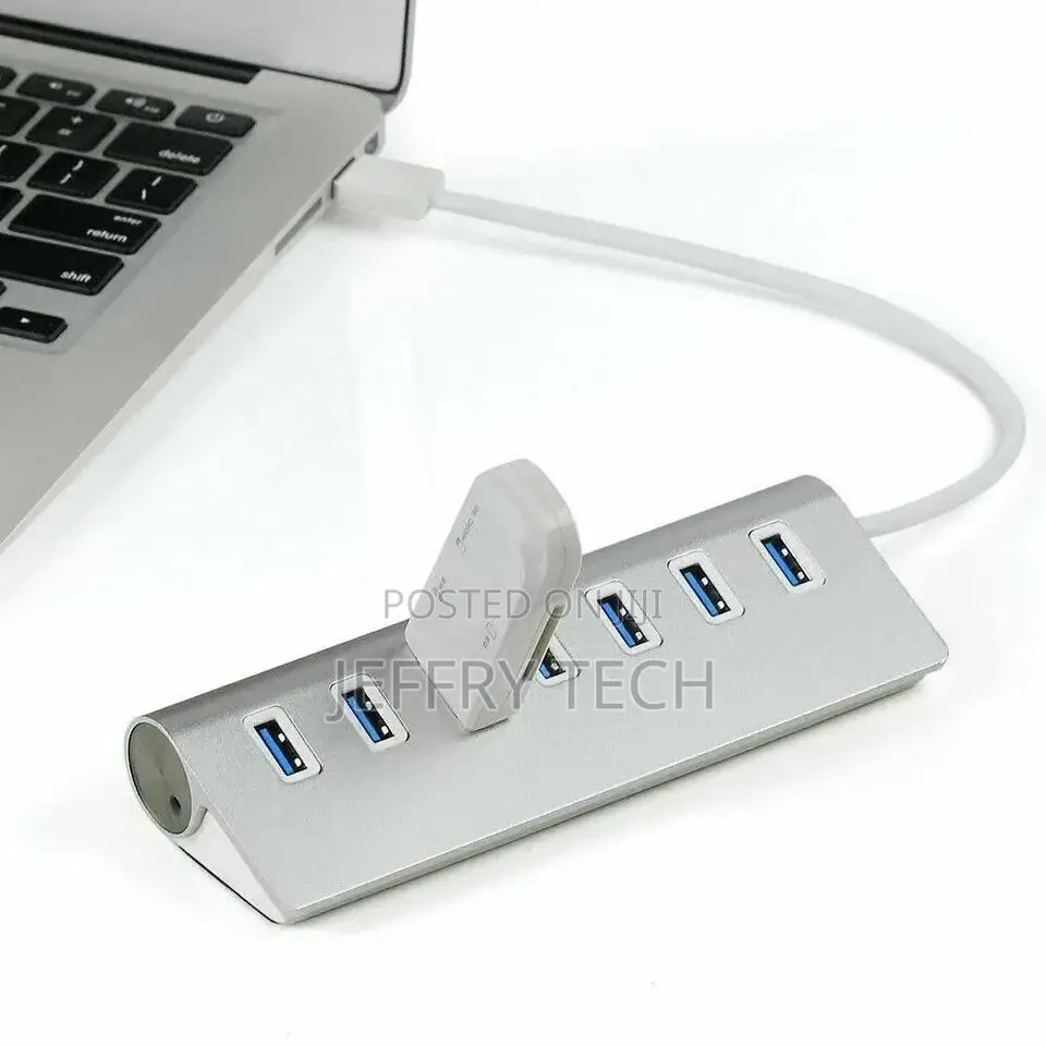 Aluminum USB3.0 7 Ports Hub High-Speed for Apple Macbook Pro