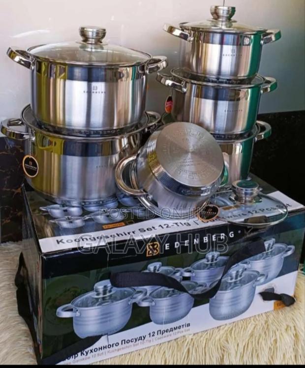 12 Pieces Stainless Steel Edenberg Cookware Set