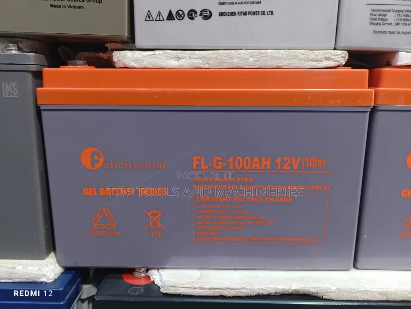 Felicity Solar Fl-G-100ah 12V 10hrs Gel Battery