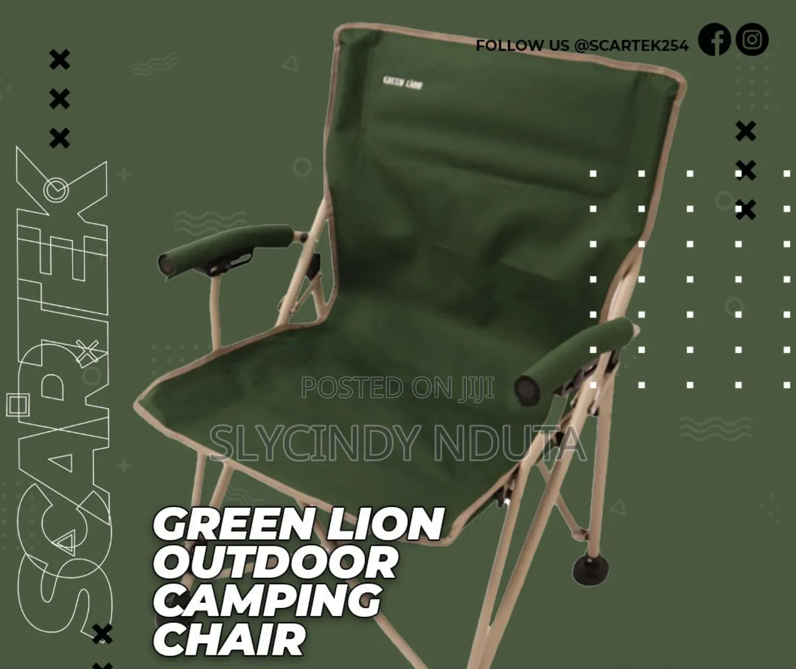 Green Lion Camping Chair