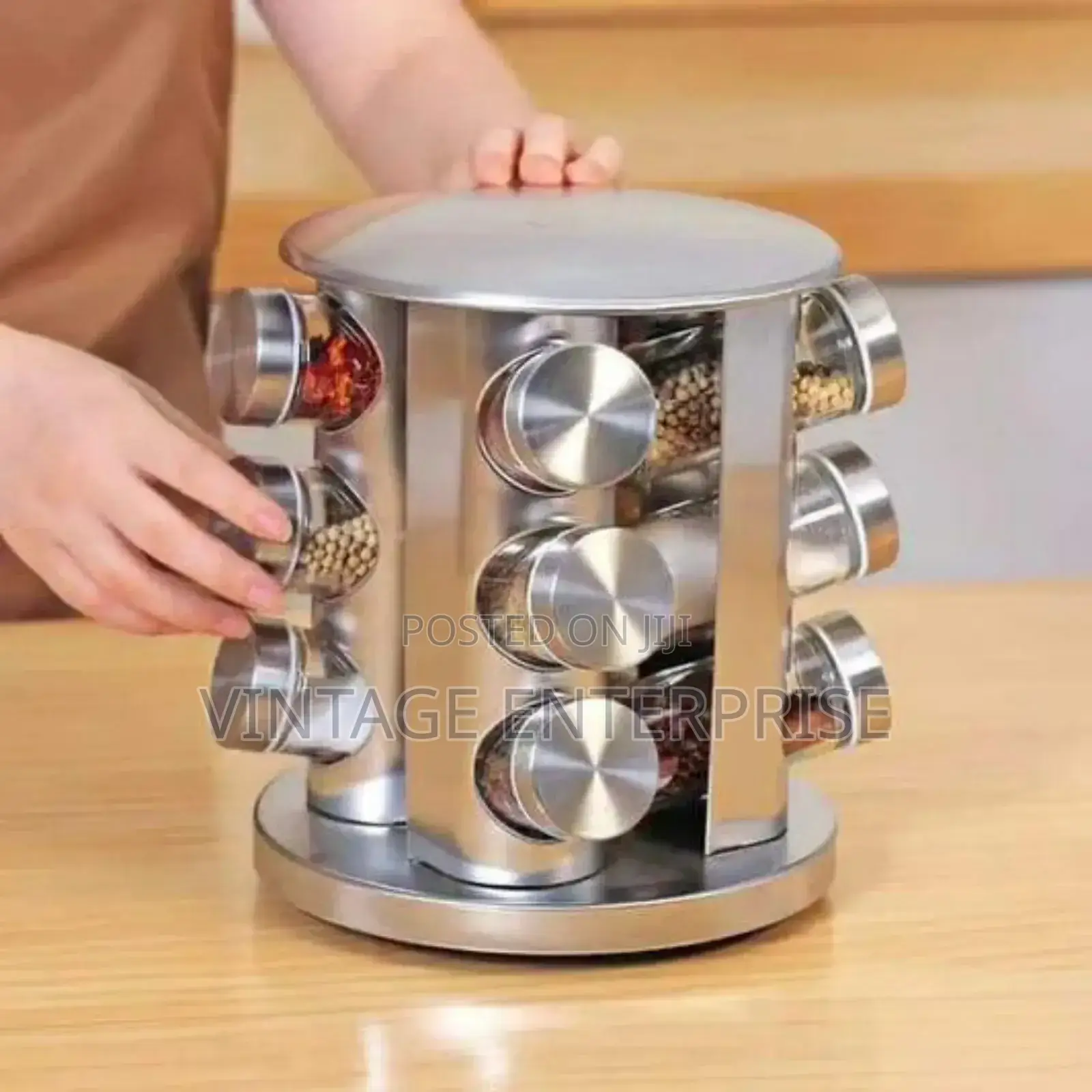 12pcs Glass Rotatable Spice Rack