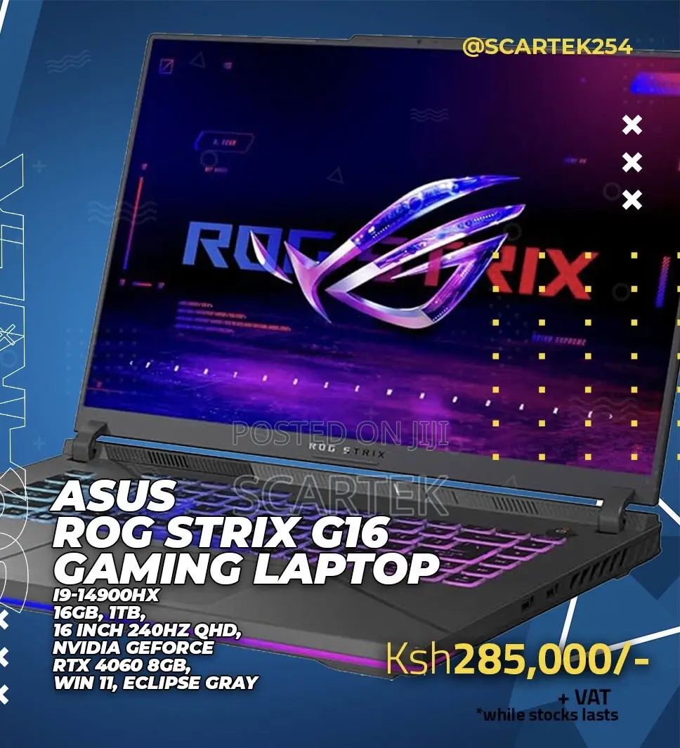 New Laptop Asus ROG Strix G16 G614 16GB Nvidia SSD 1T