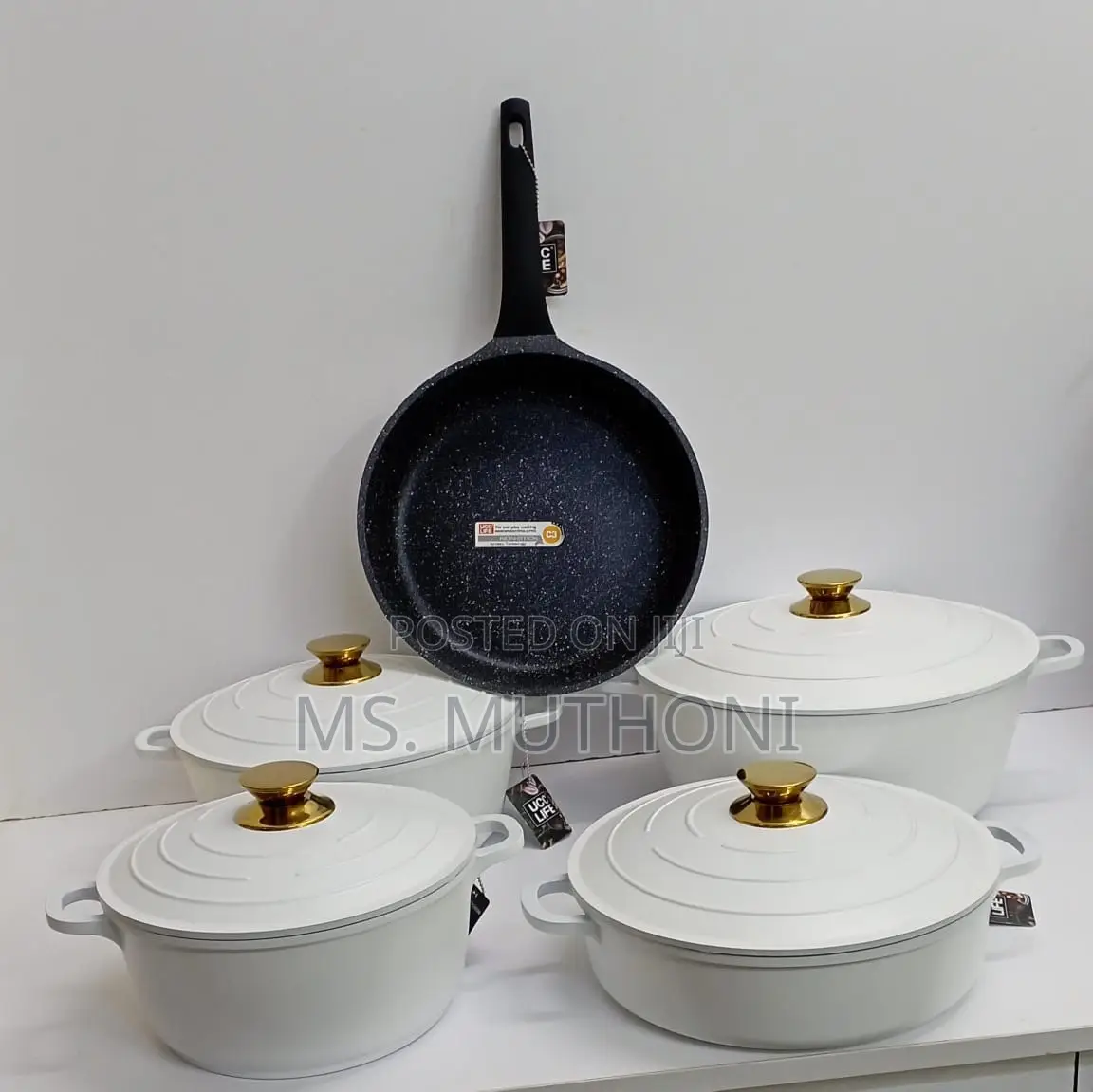 WHITE *11PCS Non-Stick Ucc Life Pot.