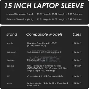 14-15.6 Inch Laptop Sleeve Case Briefcase Bag for Laptop