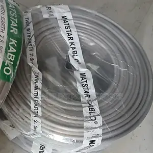 Mat Star New :2.5 Twin Cable+Earth Flat Power Electric Cable