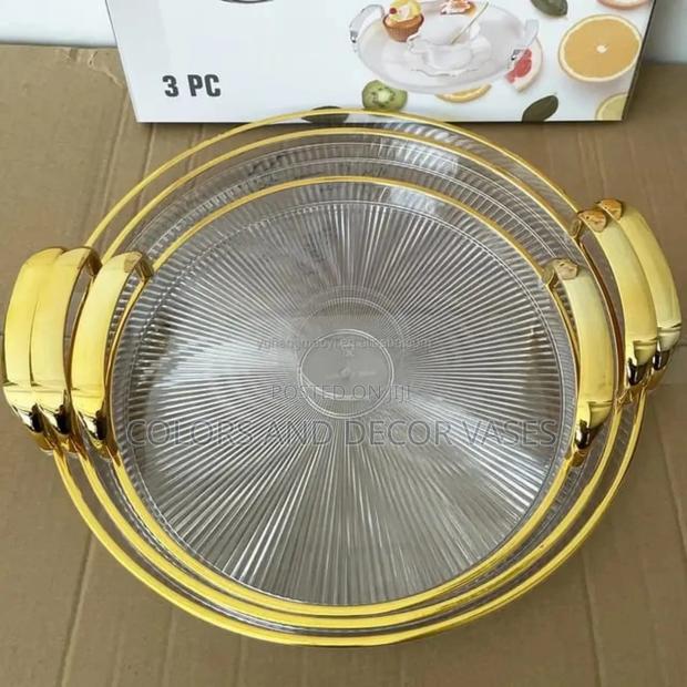 Round Set of 3 Decorative Trays