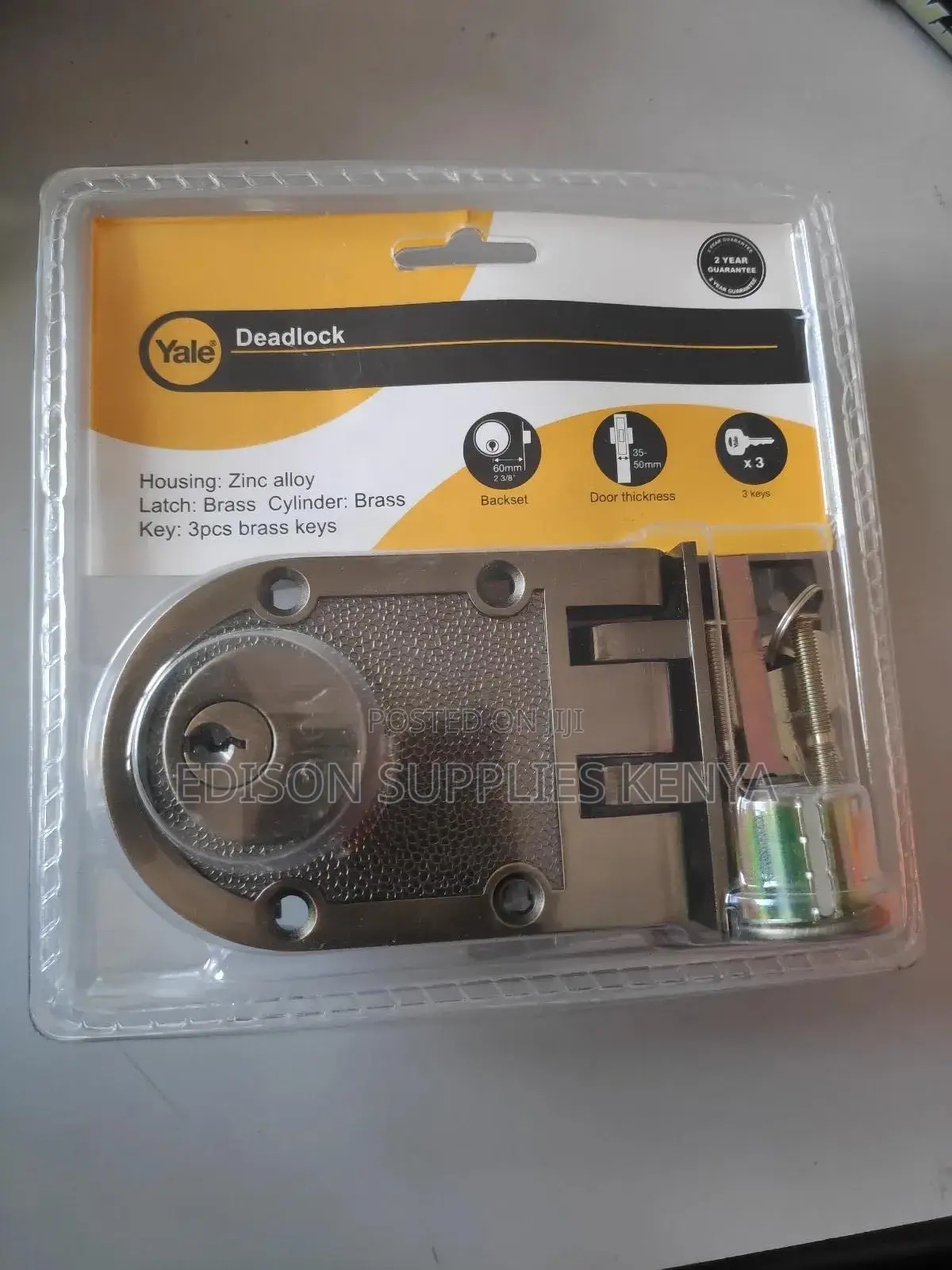 Yale Deadlock Deadbolt Double Cylinder Door Lock Night Latch Padlocks