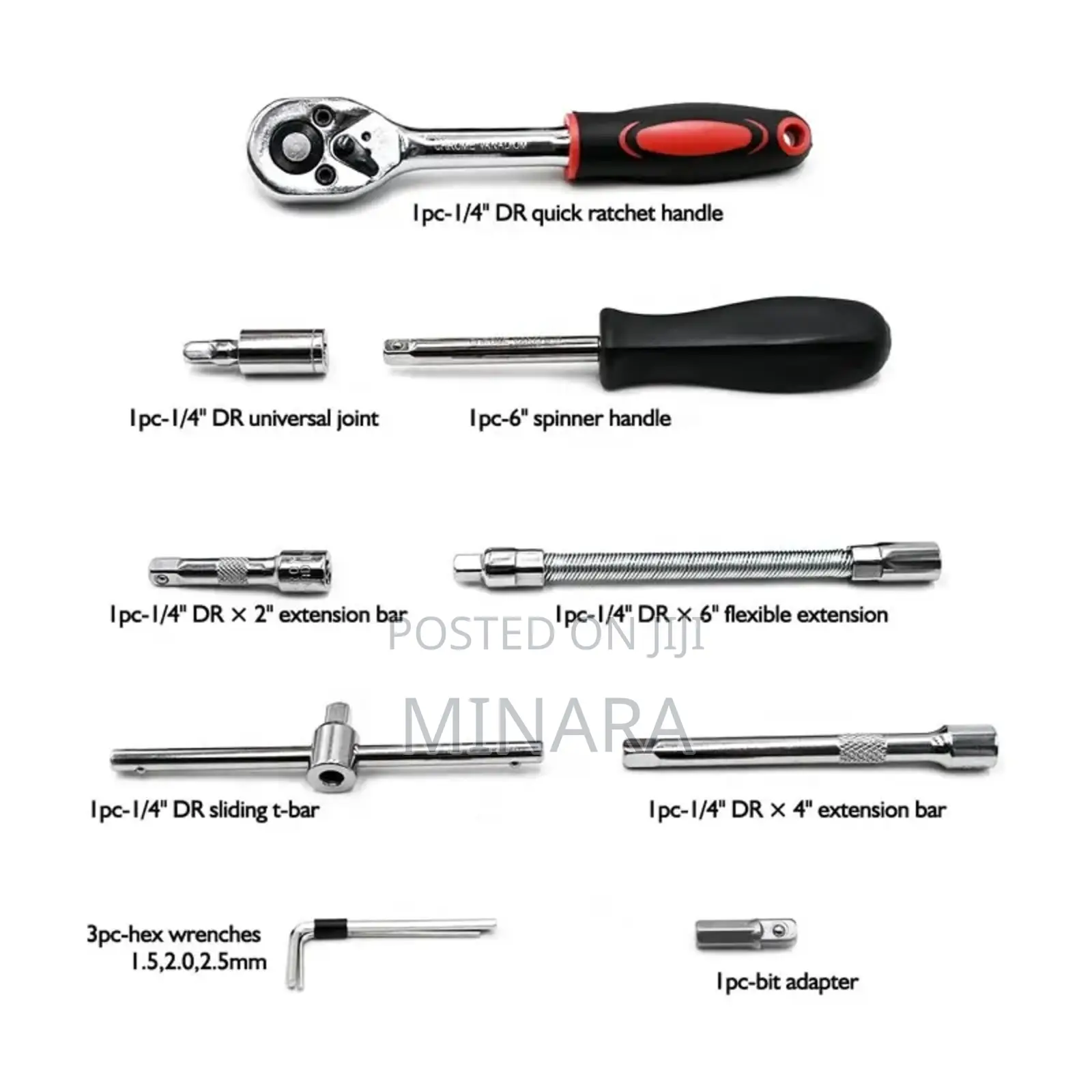 46 PCS Socket Wrench Set, Mechanical Repair Kit